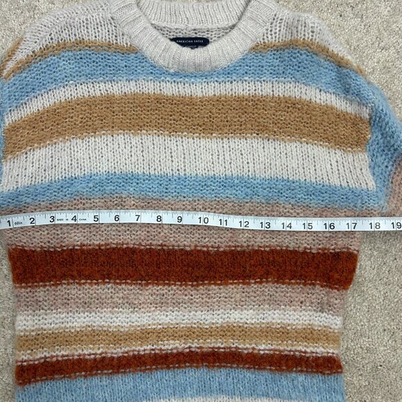 American Eagle Outfitters Sweater Womens XS Multicolor Striped Wool Blend Ladies - Picture 4 of 8